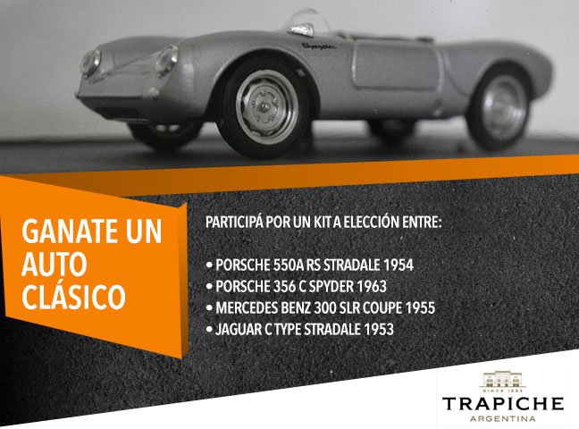 Último finde para ganar los mejores autitos de colección y vinos de guarda